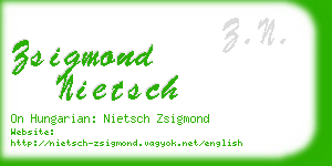 zsigmond nietsch business card